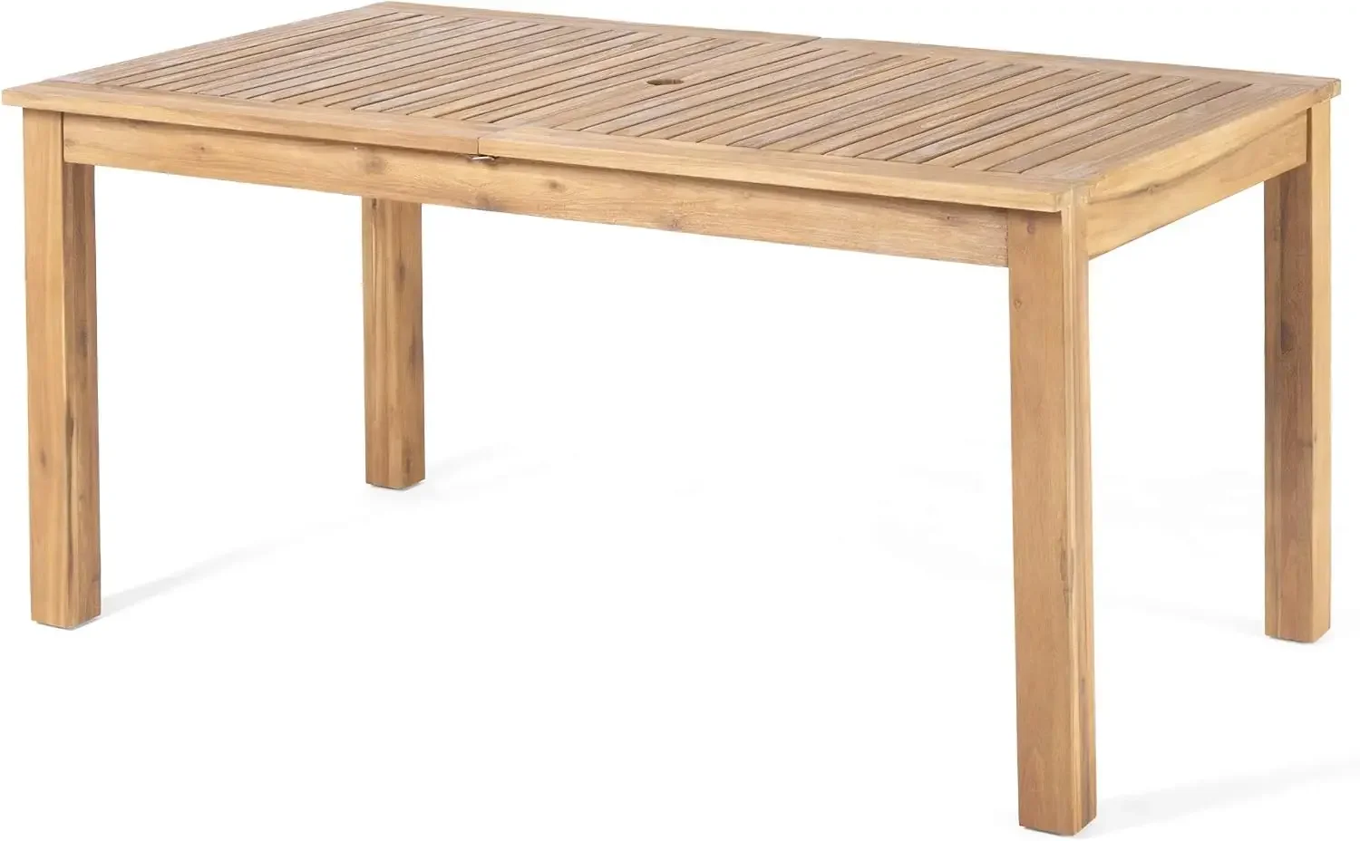 Eric Outdoor Expandable Acacia Wood Dining Table, Natural Finish