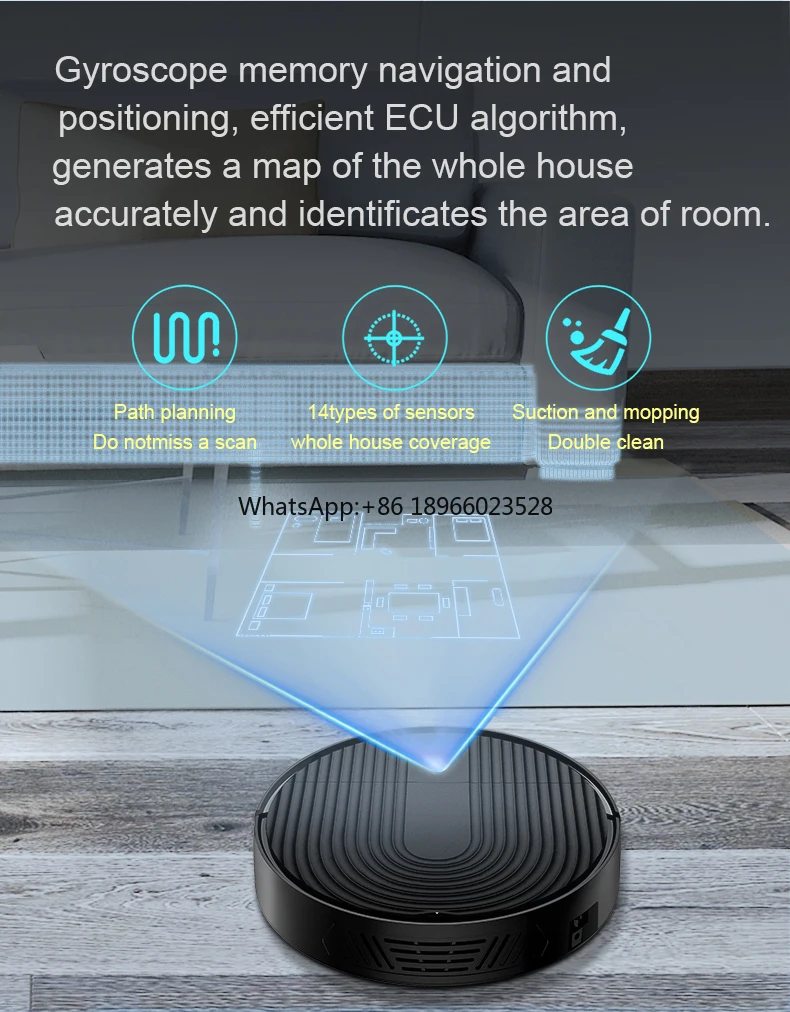 Glomarket Tuya Sweeping Robot Vacuum Cleaner House Cleaning Smart WIFI Automatic Sweeper Lazy Cleaning For Pet Hair