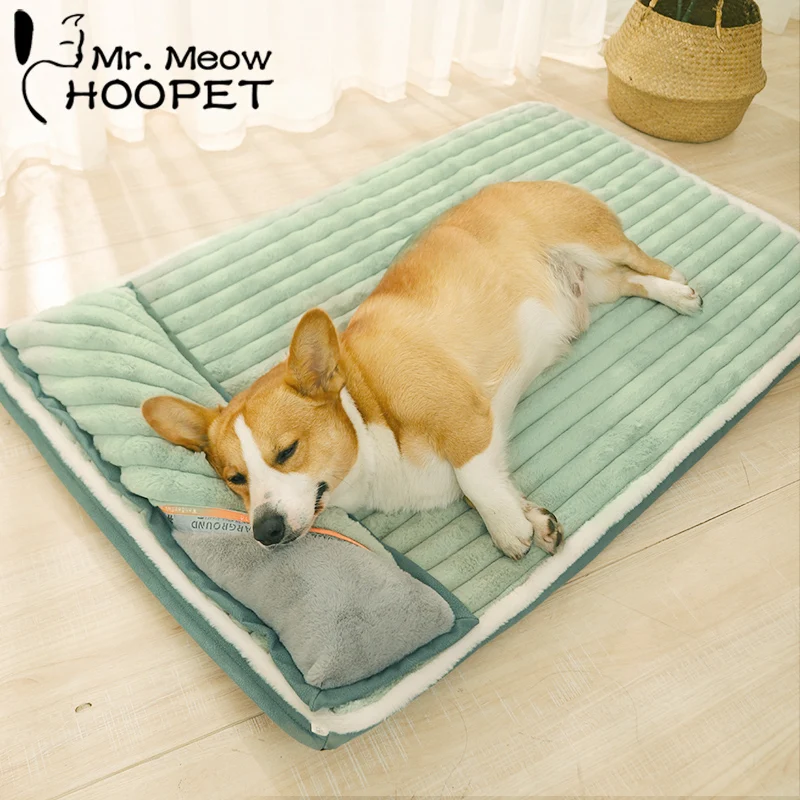 

Hoopet Winter Thicker Mat For Small Big Dogs Soft Angora Massage Bed For Cat Breathable Removable Sleeping Cushion Dog Suppliers