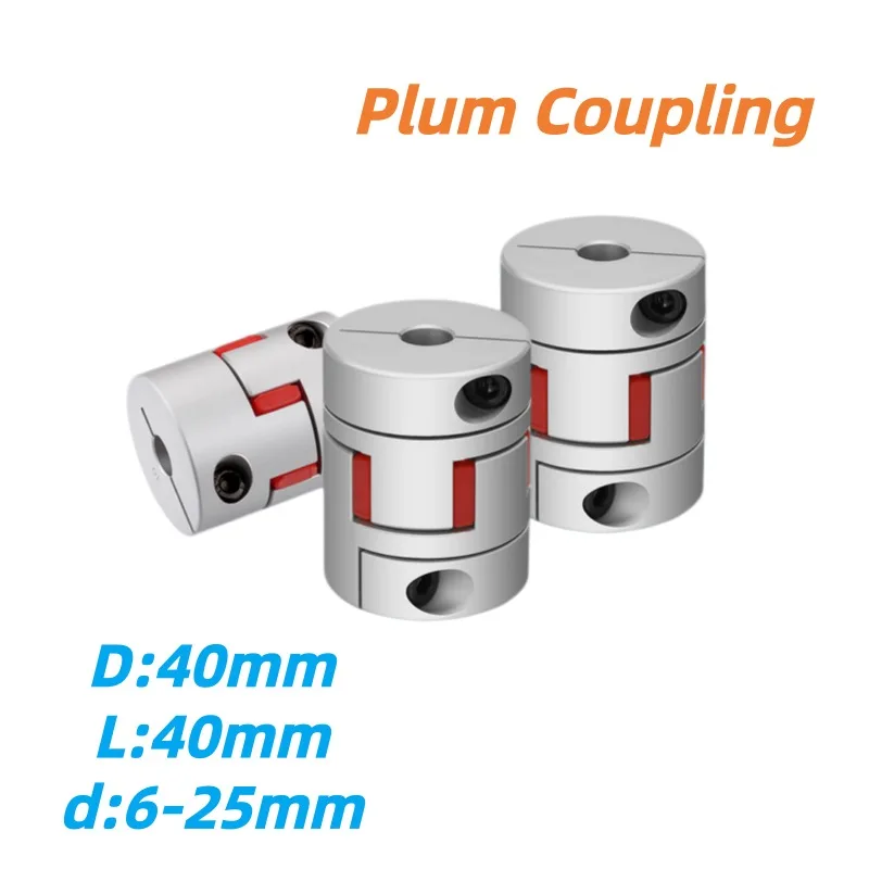D40 L40 3 Jaw Flexible Plum Clamp Coupler LM Series 6-25mm Bore Shaft Coupling CNC Servo Motor Encoder Connector
