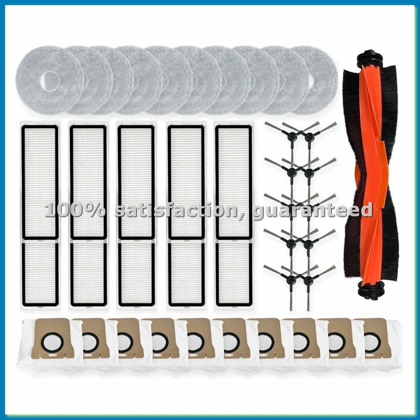 

Запасные части для робота-пылесоса X20 PRO / D102GL: основная и боковые щетки, HEPA-фильтр, салфетка для влажной уборки, мешки для сбора пыли, аксессуары-A79M