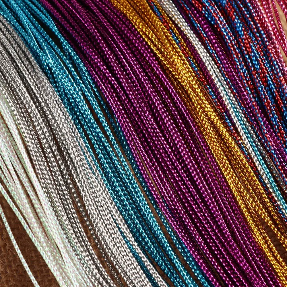 Party Styling Shimmer Braiding Hair Strings Braided Elastic Rope Dreadlock Beads Hair Accessories