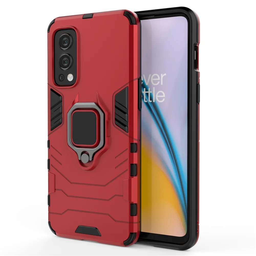 Casing Armor tahan guncangan penuh untuk OnePlus Nord 2 5G, casing Armor tahan guncangan untuk OnePlus Nord2 5G, casing pelindung ponsel magnetik