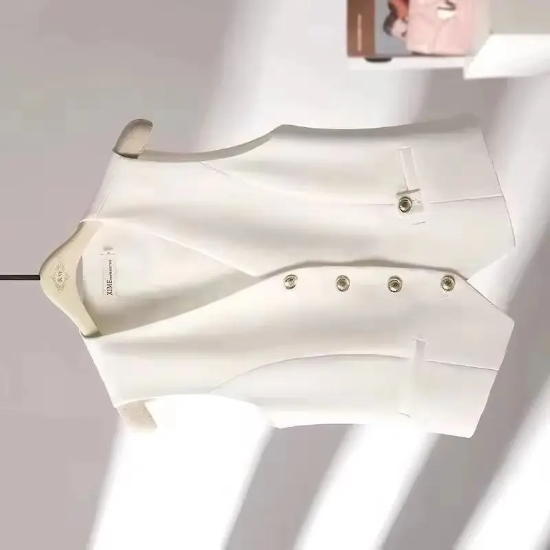 

Spring Summer New Fashion Suit Vest Women Korean Loose Sleeveless Waistcoat Blazer Vest Female Casual Lady Jacket short Tops