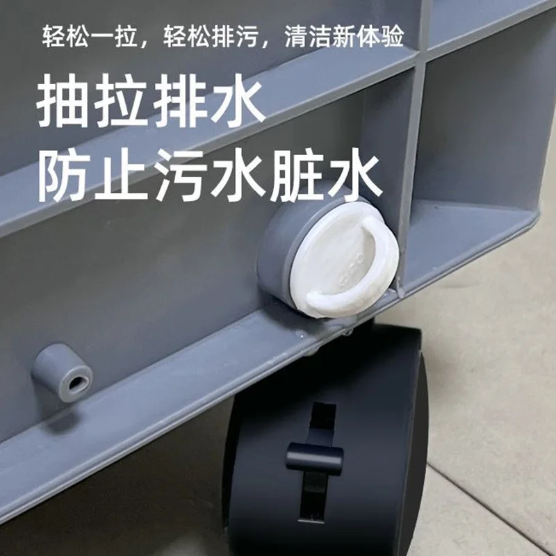 Mop storage rack, stainless steel movable mop shelf storage rack, hotel floor-to-ceiling mop rack