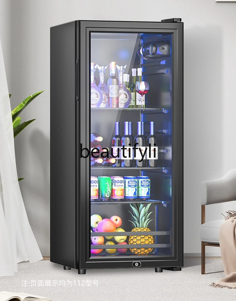 07A Household tea preservation, red wine beverage refrigerator, transparent door, small refrigerator, hotel small refrigerator