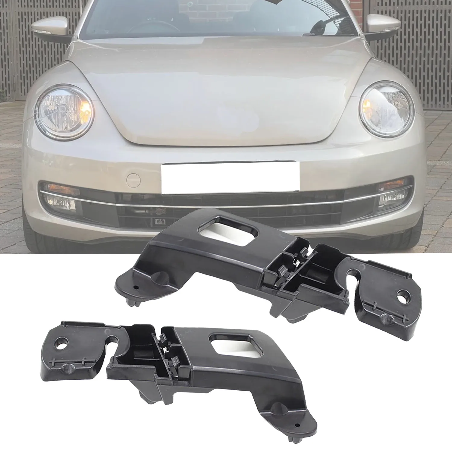 Un par de soportes de parachoques delantero soporte frontal para VW Beetle 2012-2016 soporte frontal 5C5807773D 5C5807774D 5C5807775E