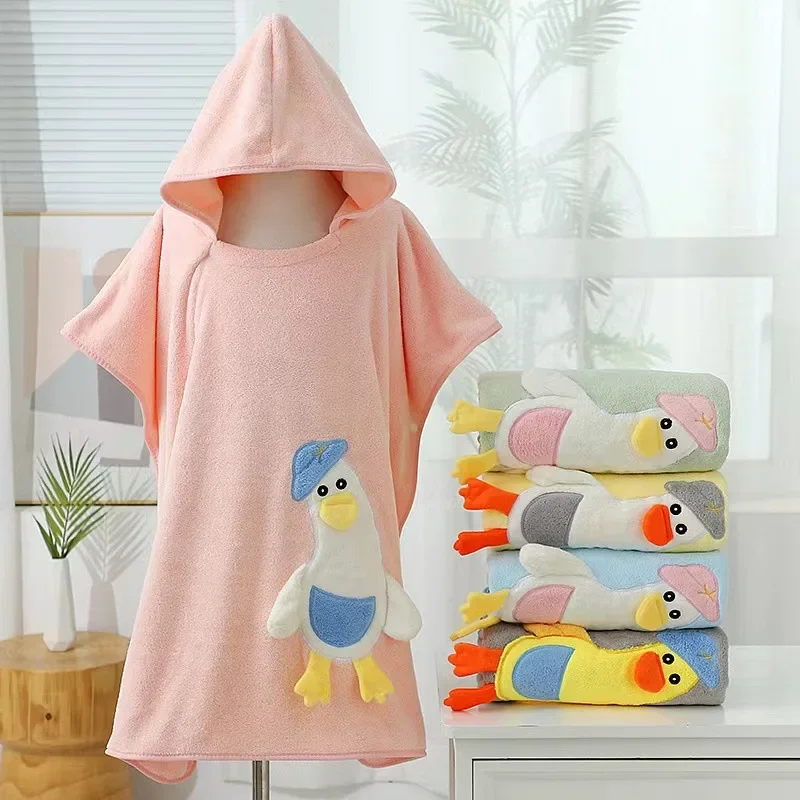 קריקטורה רחצה בייבי רחצה מגבות לילדים עם ברדס מגבת חיה חלוק שמיכת רחצה חלוק שינה חמה עבור בנים 70*140 ס 