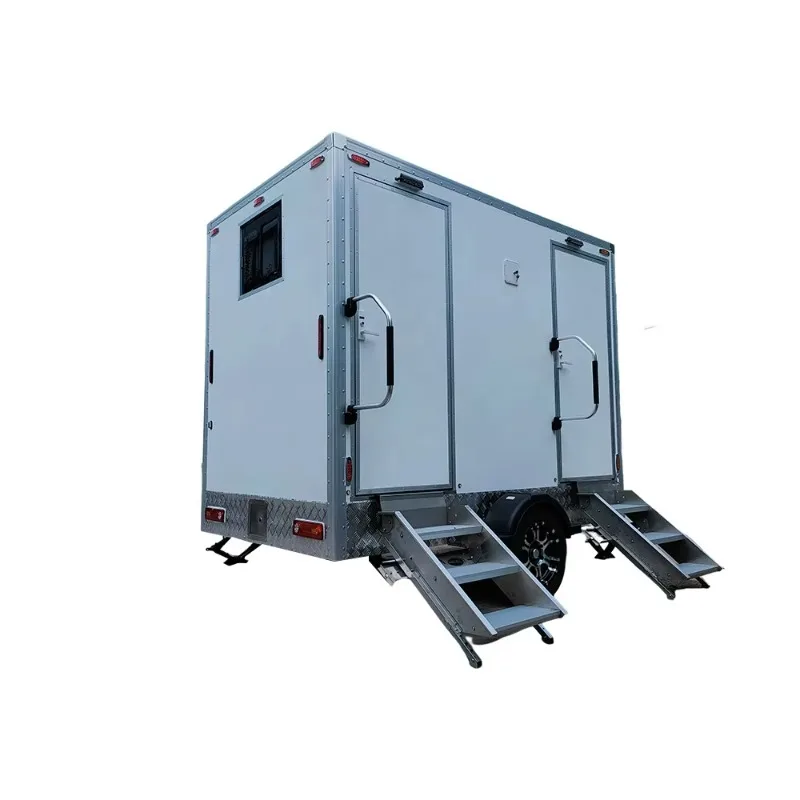 Luxury Mobile Toilet Trailer Private Men Women Stalls for Camping Festival Beach Rental Custom