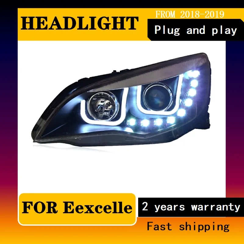 Car Styling for Buick Eexcelle Headlights 2010-2014 Opel Astra Headlamp DRL Turn Signal High Beam Projector Lens