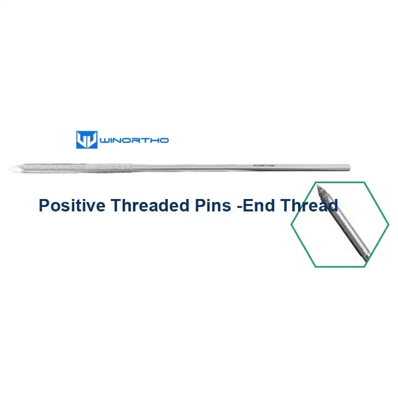 

End Positive Thread pins Cortical External Fixation pet surgical tools veterinary orthopedic Equipment instrument vet animal