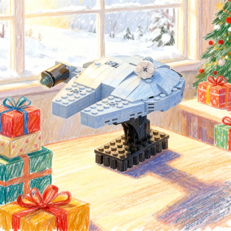 

Набор для сборки модели MOC Star Battle Expecto Falconum, 166 деталей, конструктор, архитектурные блоки, DIY, рождественский подарок, развивающая творческая идея