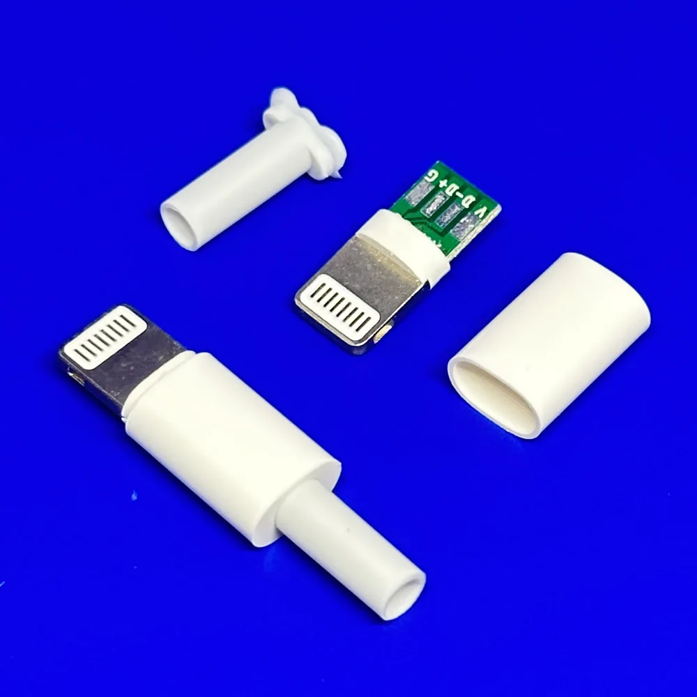 10set USB For iphone male plug with chip board connector welding 2.6/3.0mm Data OTG line interface DIY data cable adapter parts