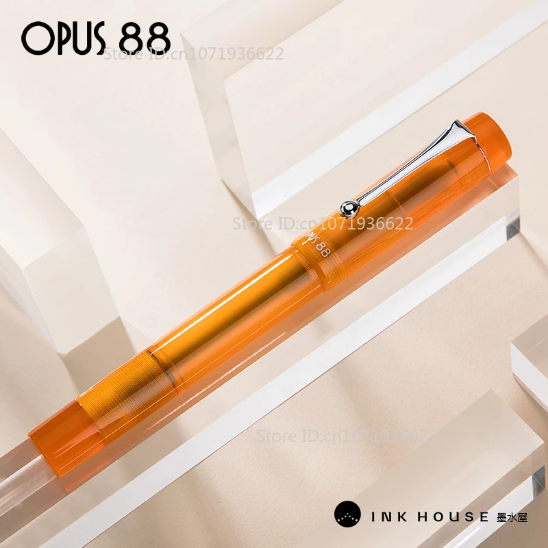 

Новая перьевая ручка Genius OPUS 88 с матовым прозрачным покрытием серии OPERA Ebonite No 6 перо JOWO вставленная чернильная ручка для письма бизнес-подарок