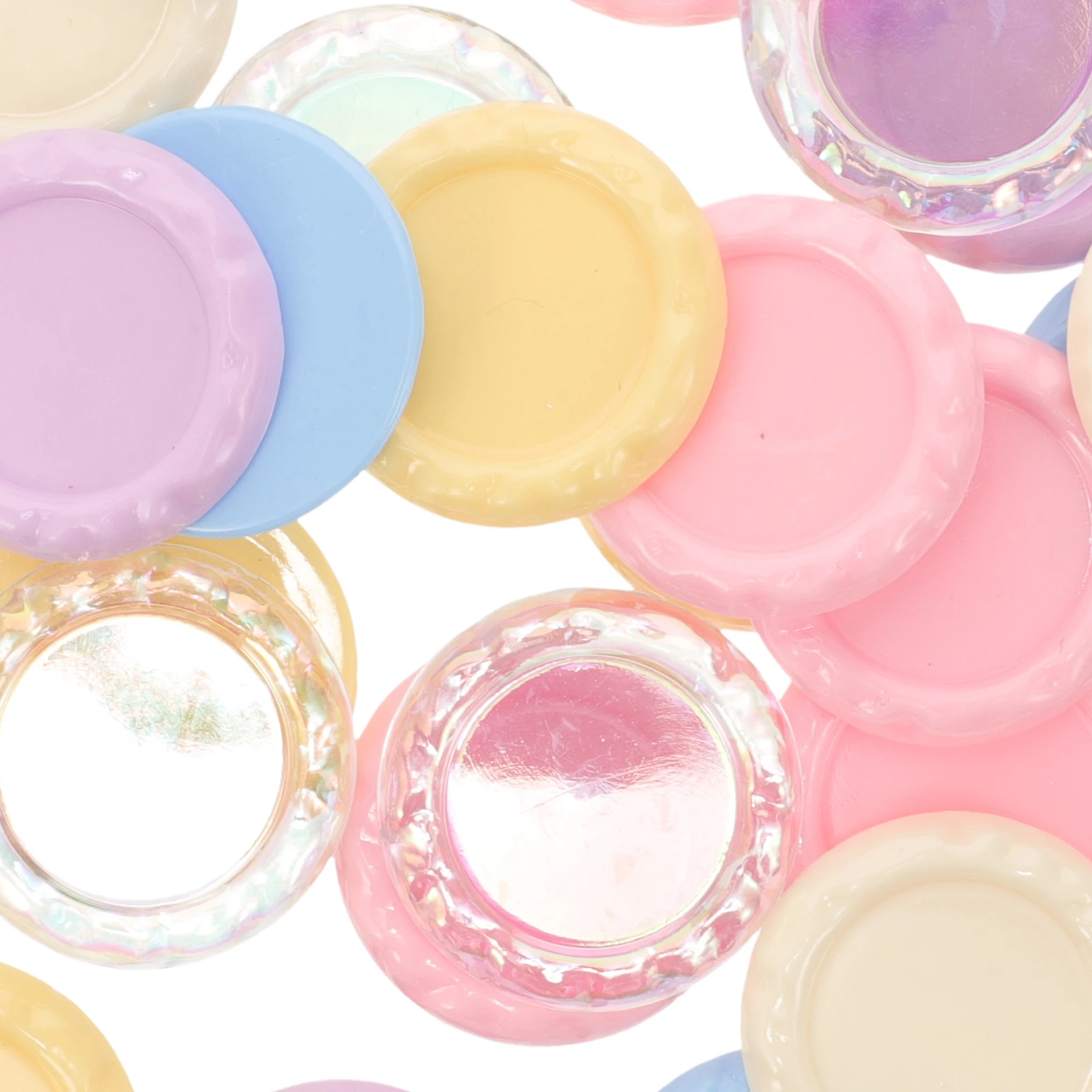 

30pcs Mini Round Discs Flatback Charms Diy Phone Case Decorations Bright Colorful Hairpin Accessories Small Craft Charms