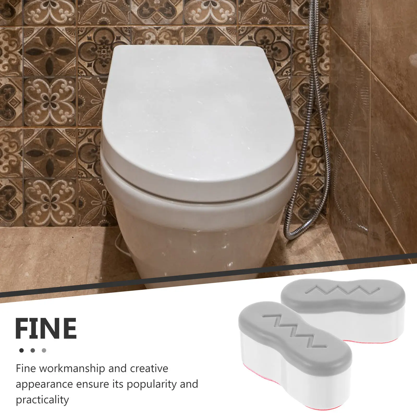4Pcs Toilet Seat Bumper Pads Universal Fit for All Standard Seats Cushioning Buffer Silent Operation Non-Slip Surface Urine