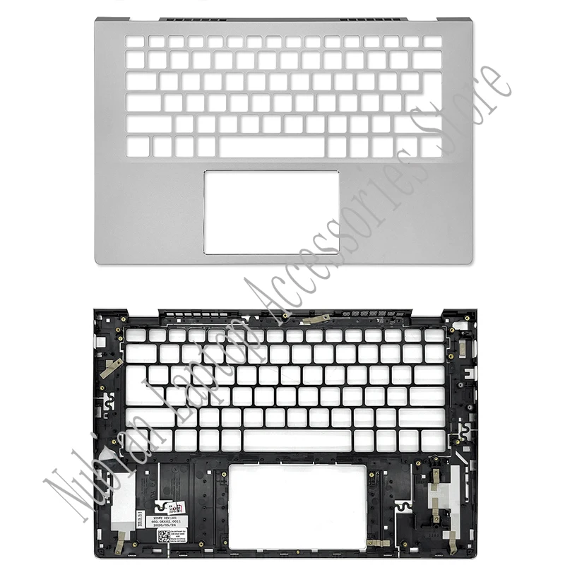 Imagem -04 - Tampa Traseira Lcd para Dell Inspiron 14 5401 5402 5405 Novo Case de Fundo Prata Dobradiças Superiores 0wk1kg