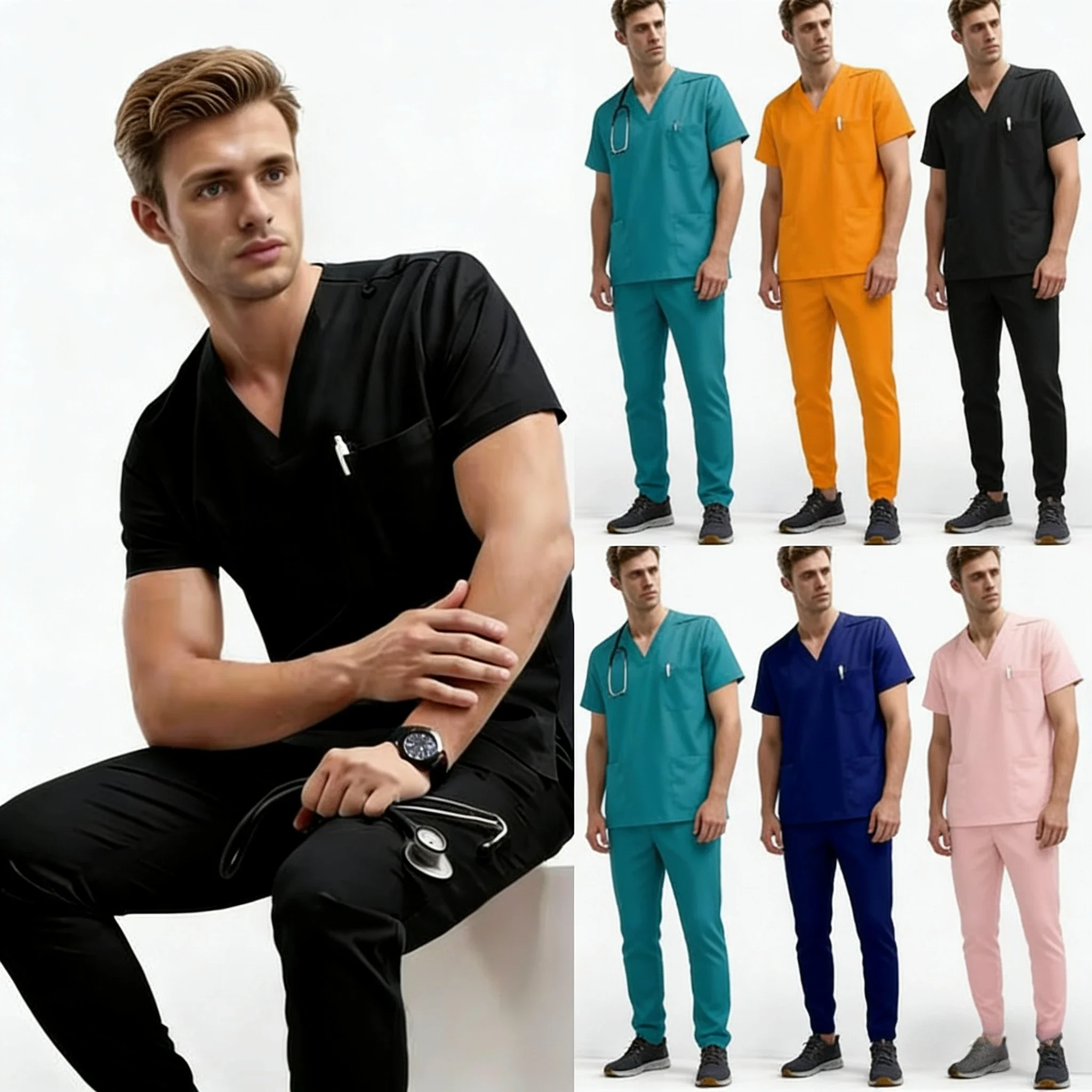 2026-new-men-women-same-style-quick-dry-scrubs-set-professional-medical-workwear-for-hospital-doctors-nurses-and-clinic-workers