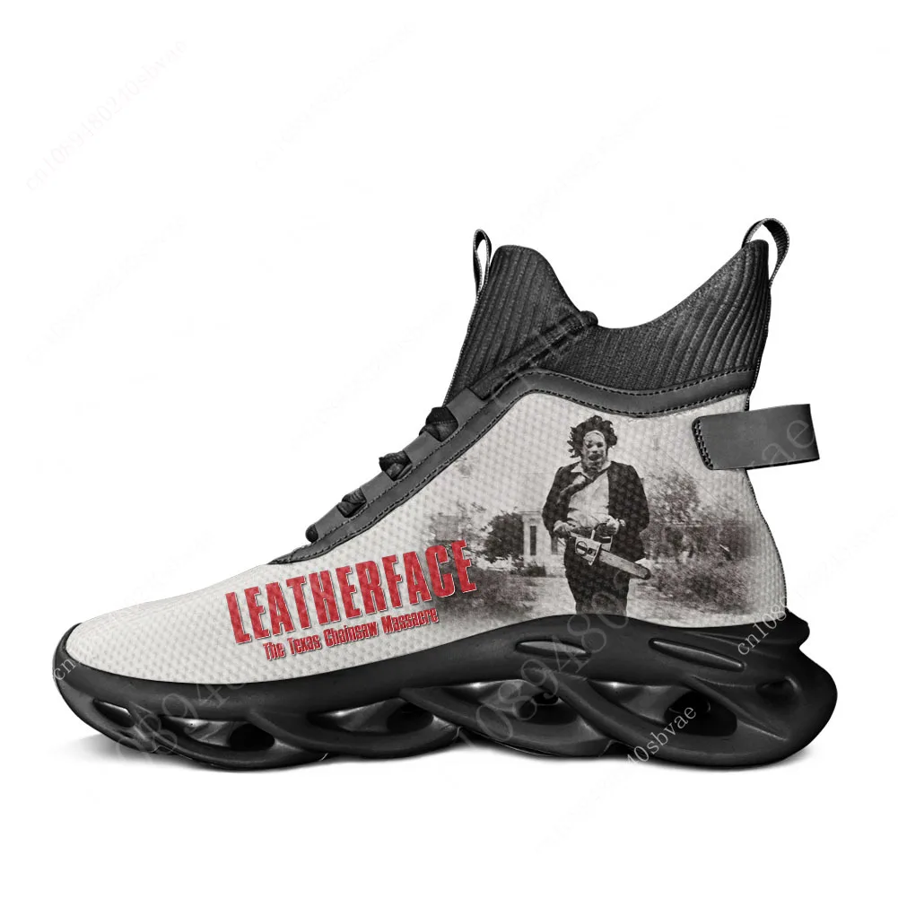 Texas Chainsaw Massacre Leatherface High Top Sneakers Mens Womens Sports Running Shoes Sneaker Lace Up Mesh Customized Made Shoe