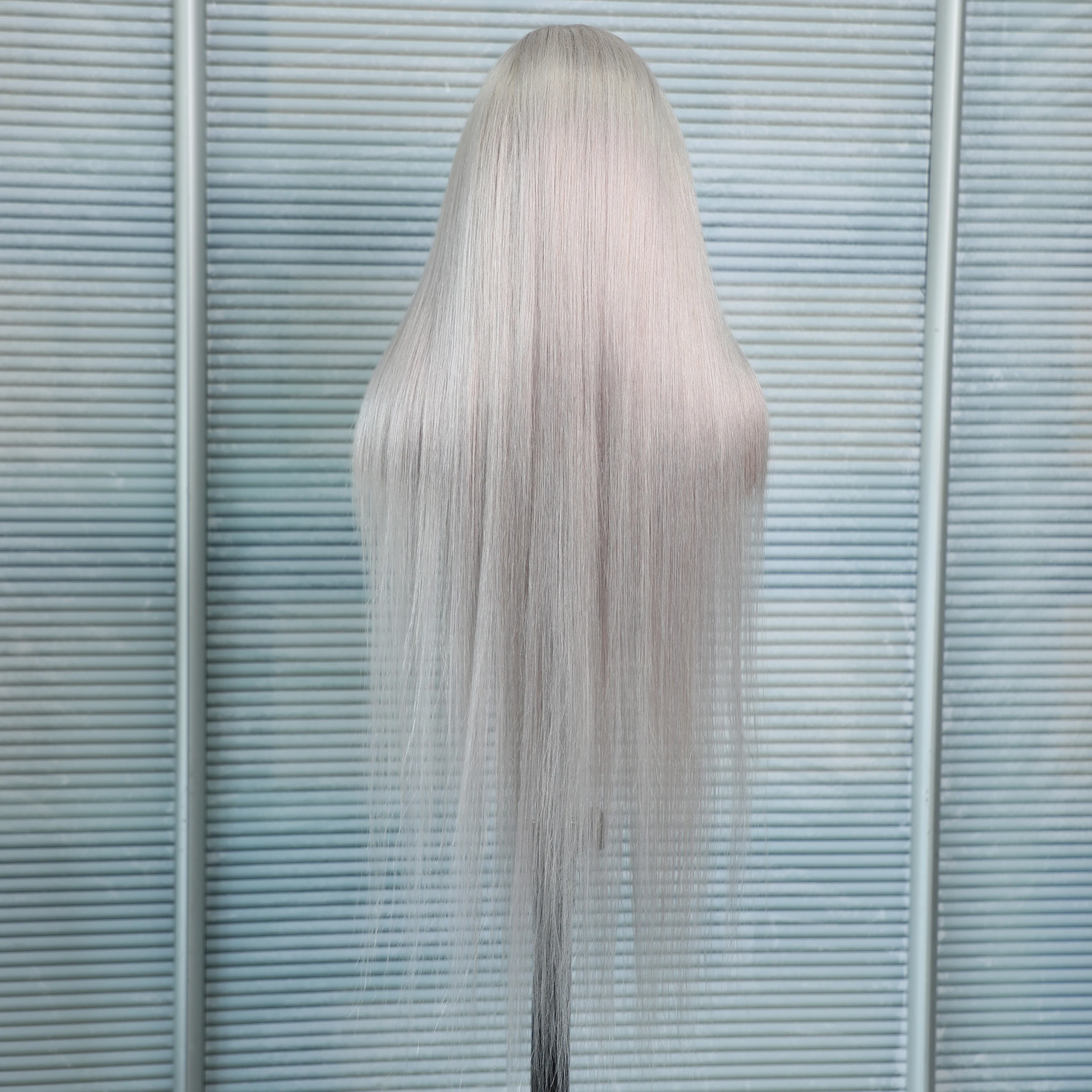 فضي رمادي مستقيم خصلات الشعر المستعار الإنسان البرازيلي 13x6 الدانتيل الشفاف شعر مستعار أمامي 200 الكثافة رمادي اللون قبل قطعها للنساء