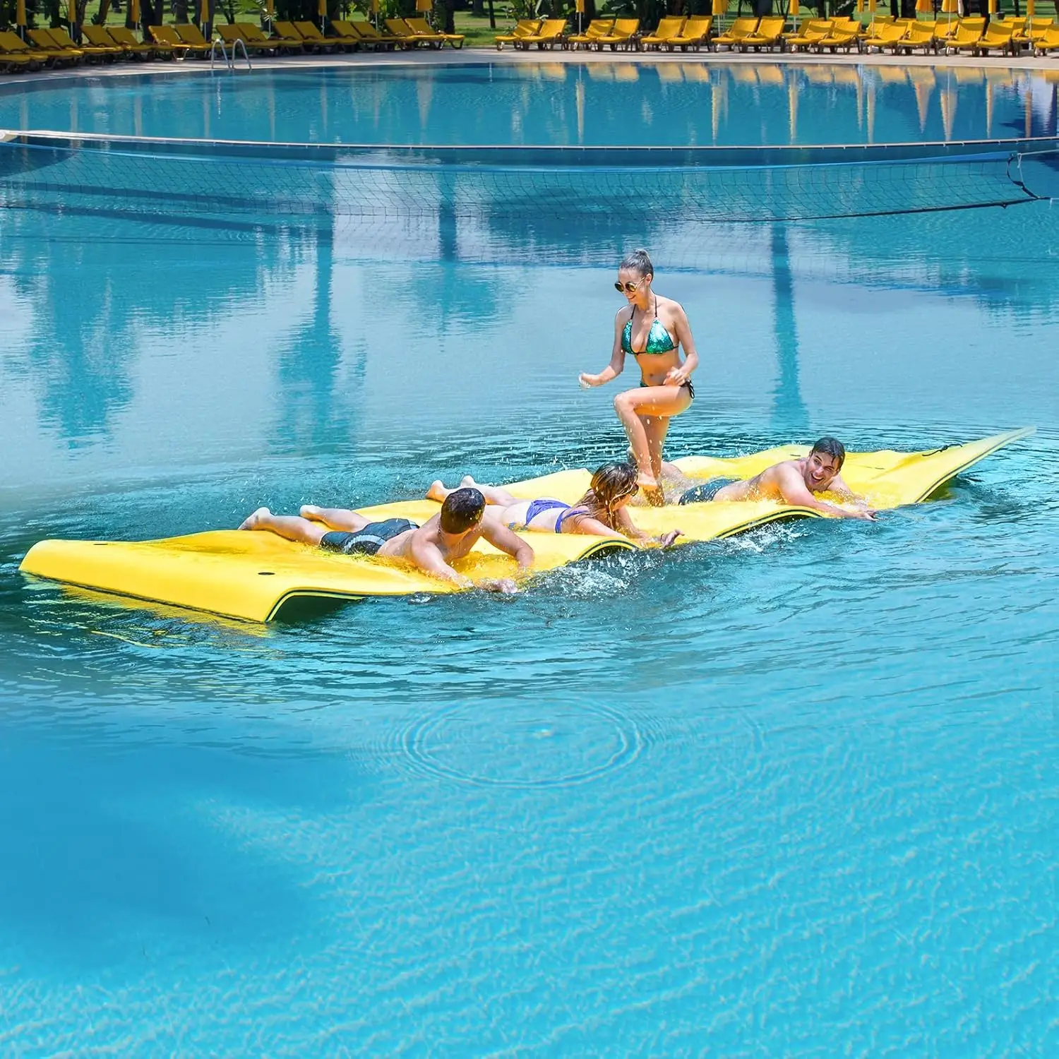 

Large Tear-Resistant XPE Foam Floating Water Mat Pad, Roll-Up Pool Float, Custom