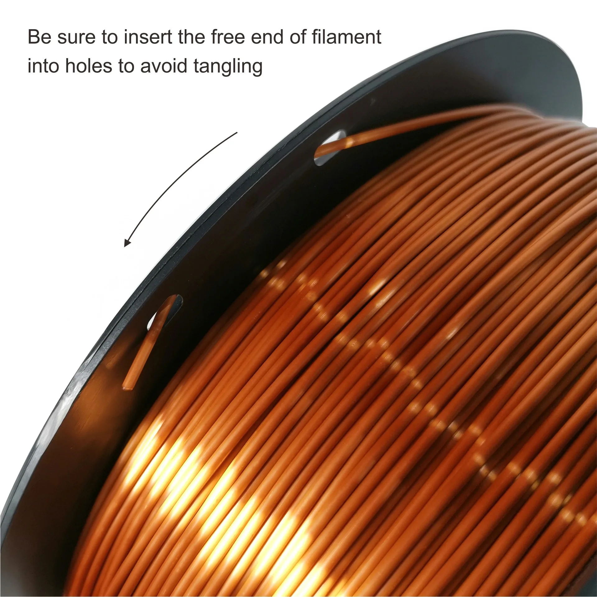 Materials Supplies Dropshipping Metal Copper 3D Printer Filament PLA 1.75mm 1Kg Spool Metal Color Copper Metallic PLA Printing