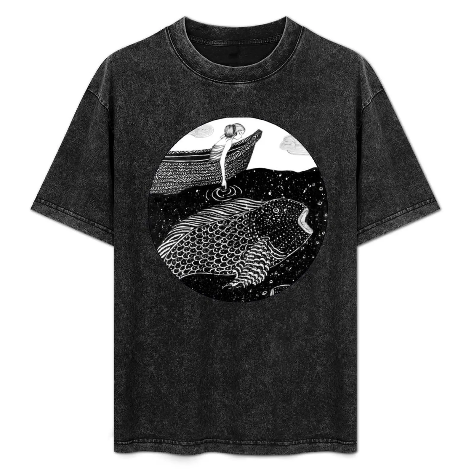 

The Shimmering Sea Lights T-Shirt Big Size Simple T-Shirt