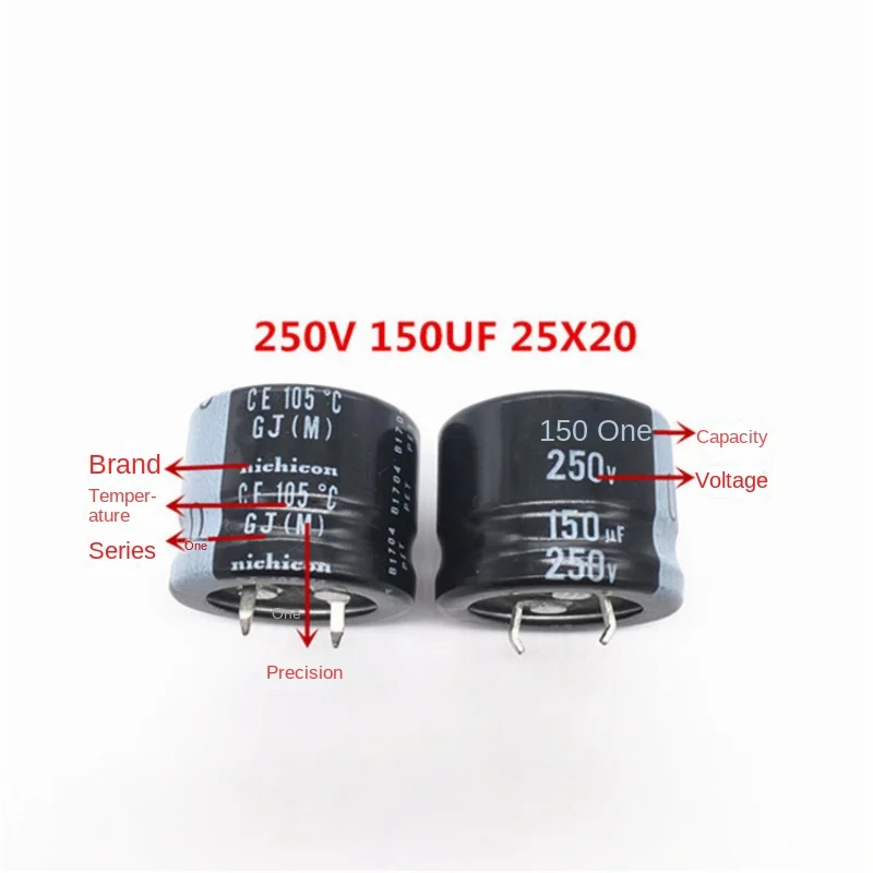 （1PCS）250V150UF 25X20 Nippon Nikko electrolytic capacitor 150UF 250V 25 * 20 GJ 105 degrees