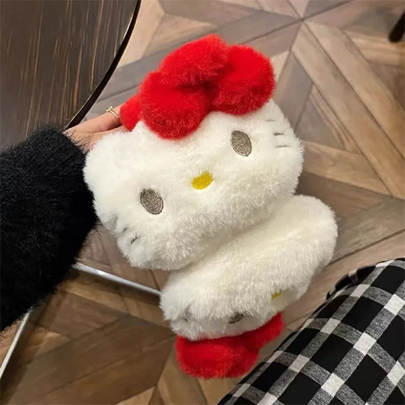 新しいハローキティぬいぐるみウォーマーイヤーマフアニメピンクKtかわいい耳当て冬屋外防寒イヤーマフ耳カバー女の子ギフト