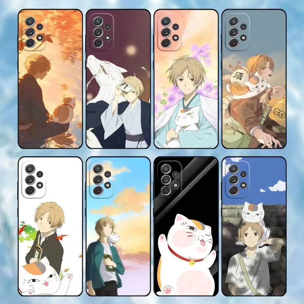 

Healing Anime Natsumes Book of Friends Phone Case For Samsung S25,S24,S21,S22,S23,S30,Ultra,S20,Plus,Soft Silicone Black Cover