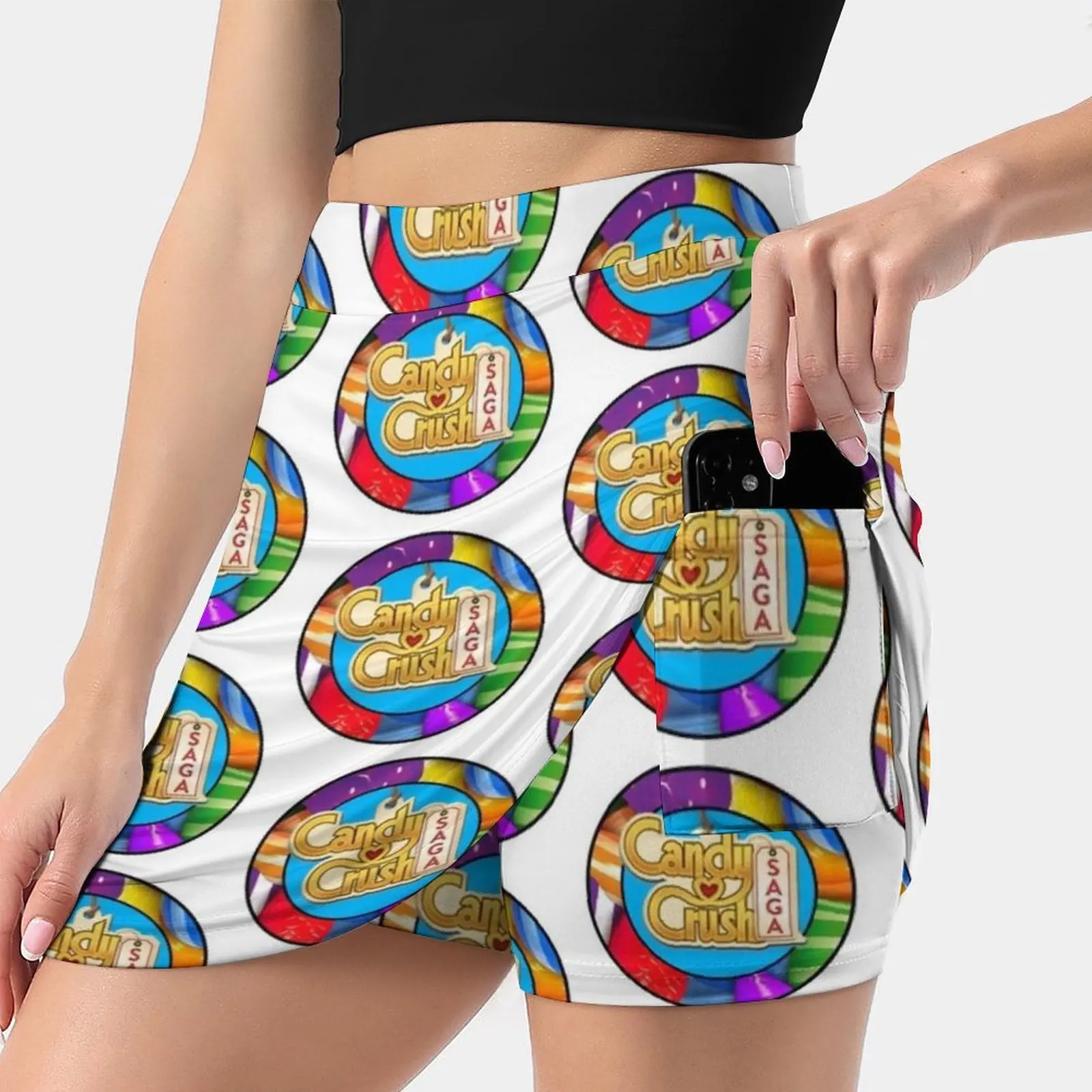Candy Crush Rainbow Candy Korean Fashion Skirt Summer Skirts For Women Light Proof Trouser Skirt Candy Candy Crush Crush Saga
