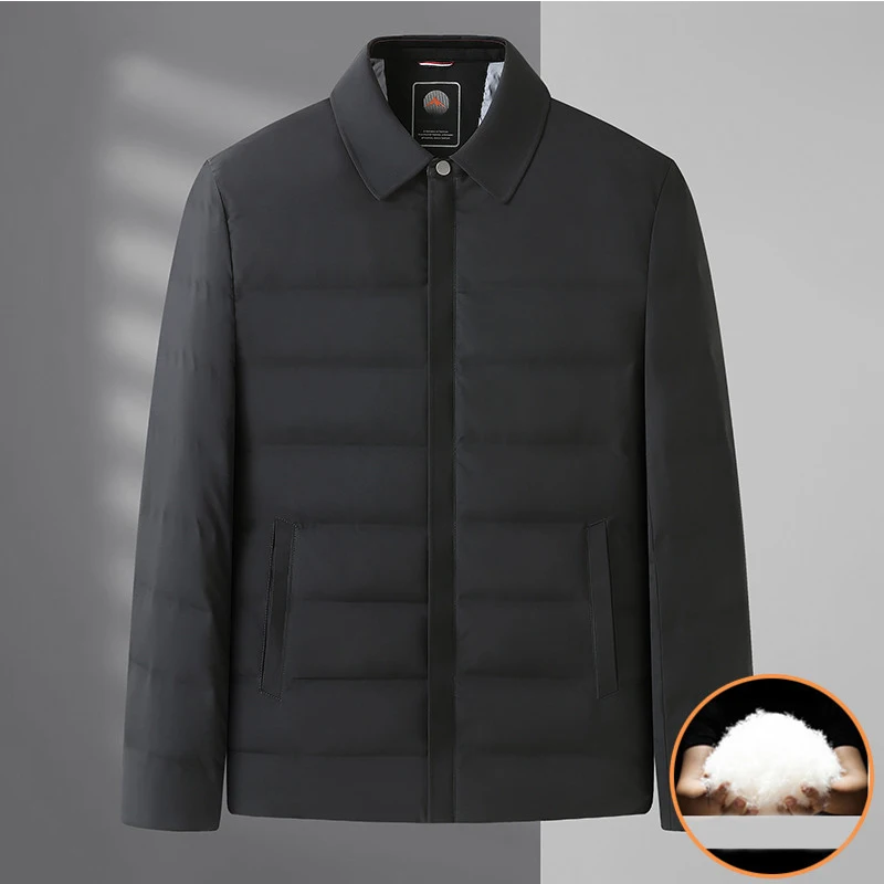 

Men's down jacket 2023 autumn and winter warm casual light and thin coat for middle-aged and elderly people