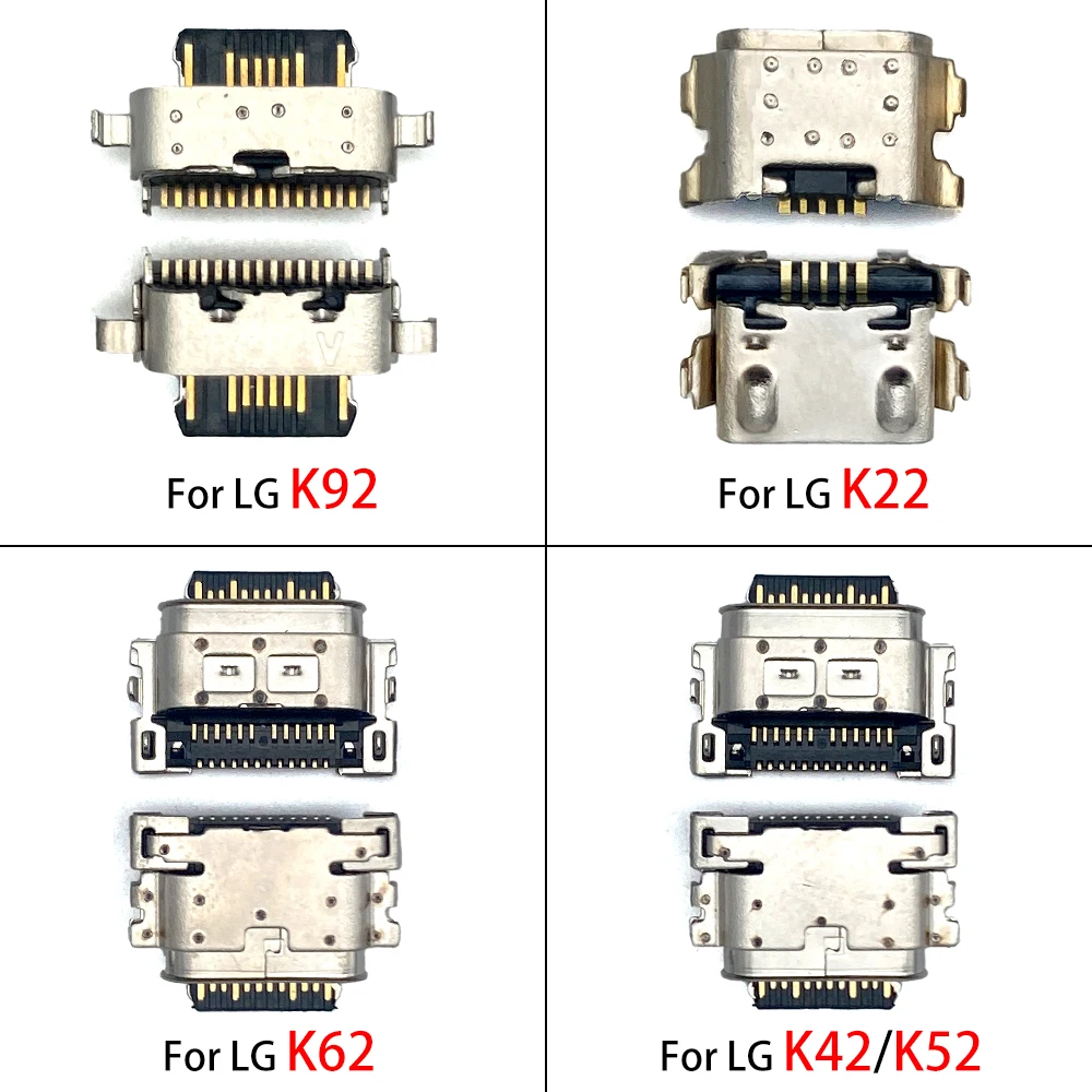 2Pcs， USB Charging Port Connector Charge Jack Socket Plug Dock For LG K22 K41S K42 K52 K50S K51 K51S K61 K62 K92 G3 G4 G5 G6