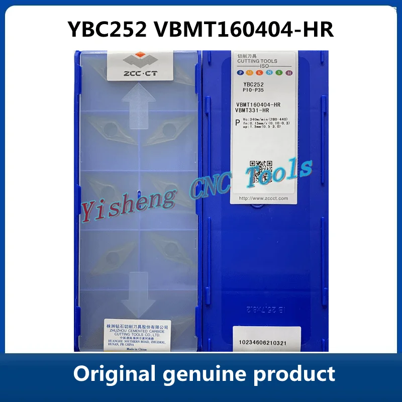 

ZCC CT VBMT160404-HR VBMT160408-HR VBMT160412-HR YBC252 YBC152 YBC251/351 YBD151 YBM251 YBD052 Diamond-shaped CNC turning blades
