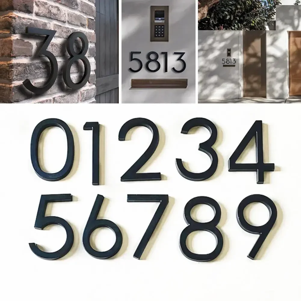 Digital House Number Elegant 56 Floating House Numbers Brushed Stainless Steel Enhanced Visibility and Durability