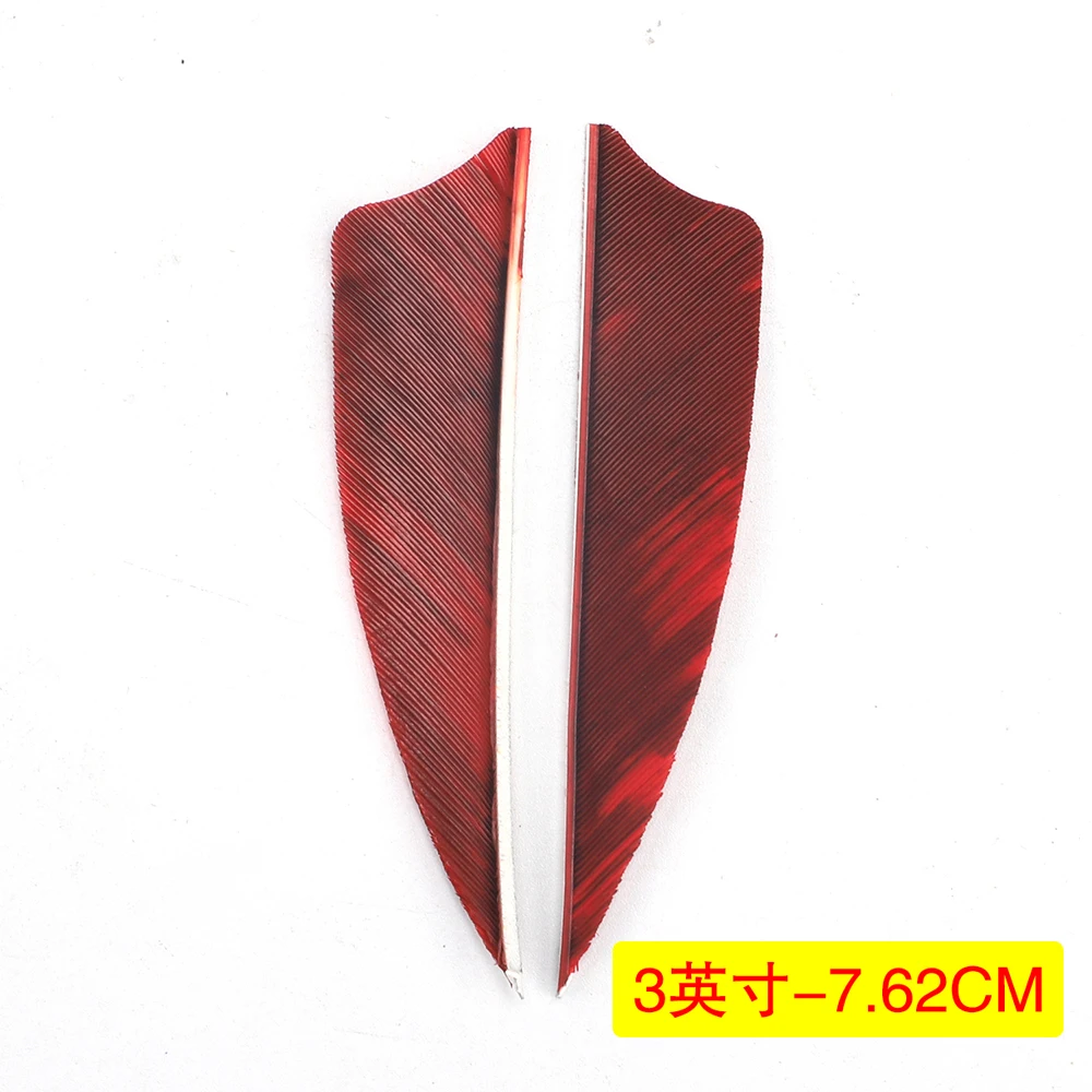 50pcs 3 Inches Arrow Feather Turkey Feathers DIY Natural Fletching Traditional Archery Bow Hunting Shooting Accessories