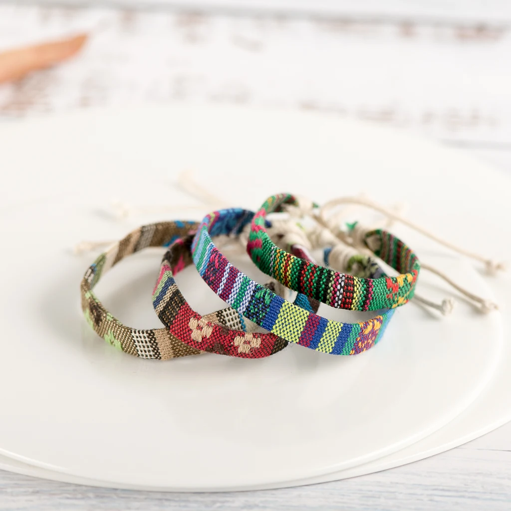 Vintage Charms Adjustable Handmade Macrame Rope Bracelet thread Bracelets lot wholesale #KY212 - Image 3