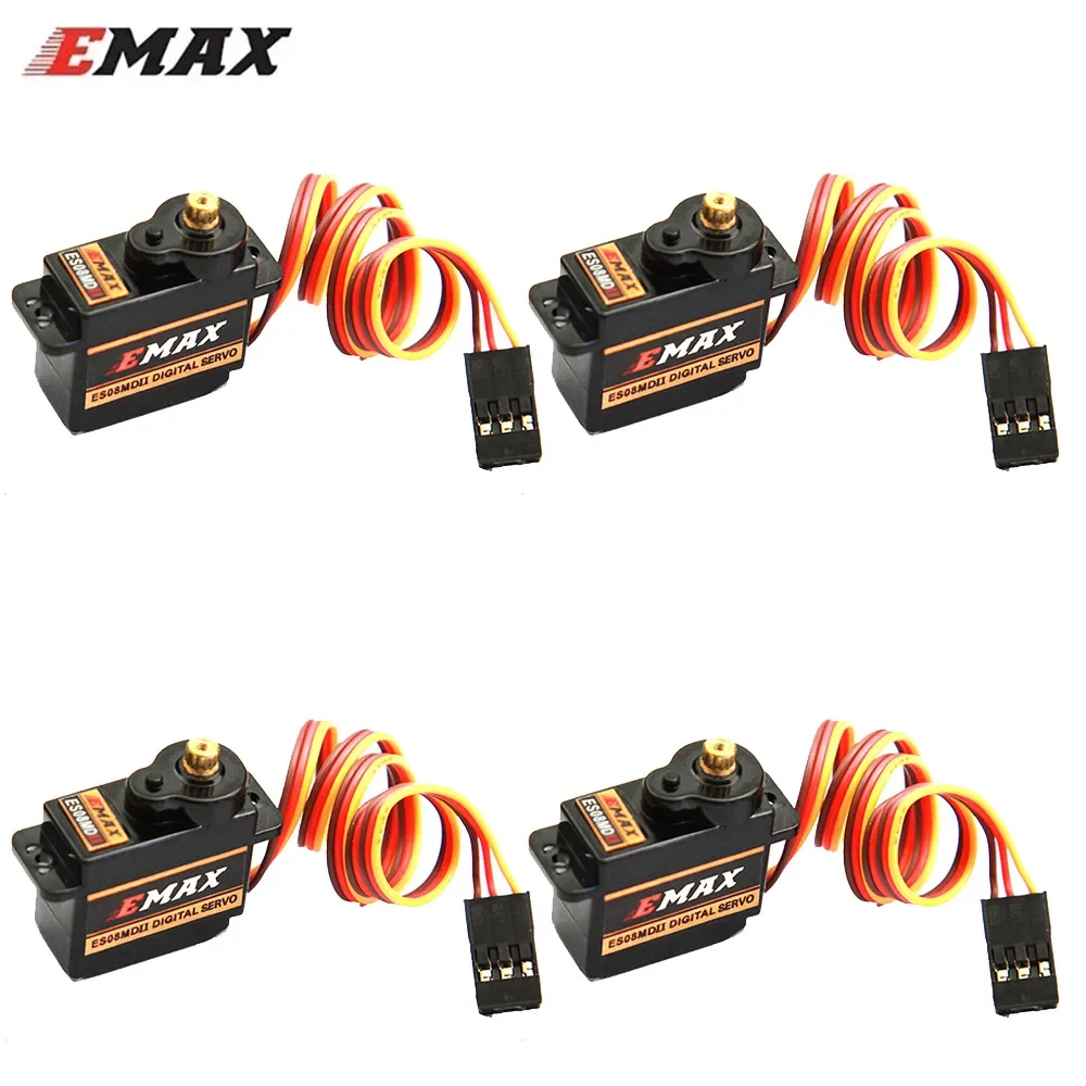 EMAX ES08MD II หุ่นยนต์เซอร์โวดิจิตอลสำหรับเกียร์ ES08A โลหะ, MG90S ES08MA สำหรับเครื่องบินเฮลิคอปเตอร์รถเรือ