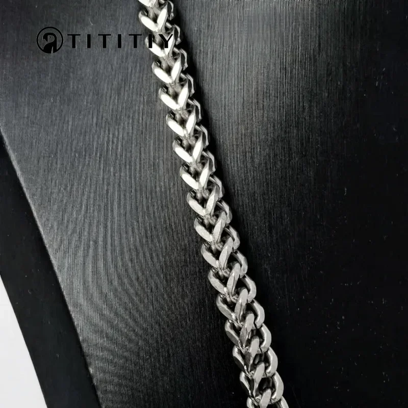 Pure Titanium Necklace with Ultra Light Anti Allergic and Skin Friendly Properties Width 7mm Dragon Bone Chain Men's Necklace