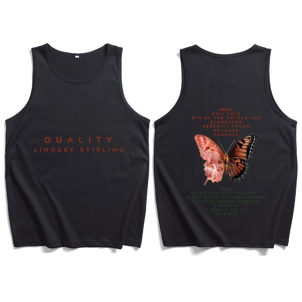 Lindsey Stirling Duality 2024 Tank Tops Vest Printing T-shirt Summer T-Shirt Unisex Casual Regular Music Fans Gift Sleeveless