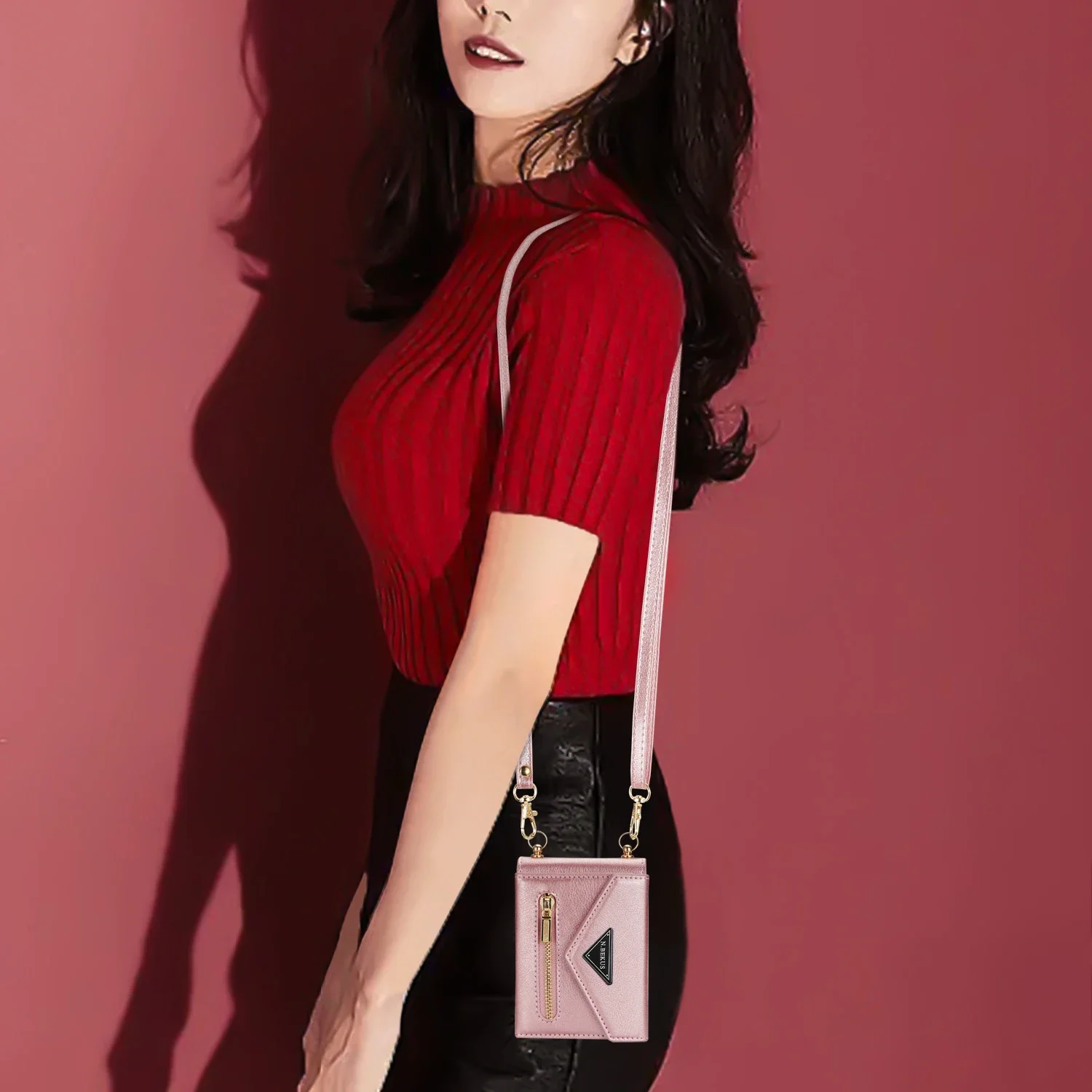 Crossbody Leather Card Slot Zipper Wallet Case for Samsung Galaxy Z Flip 5 4 3 Flip3 Flip4 5G Cover Cards Holder Strap Bag Coque