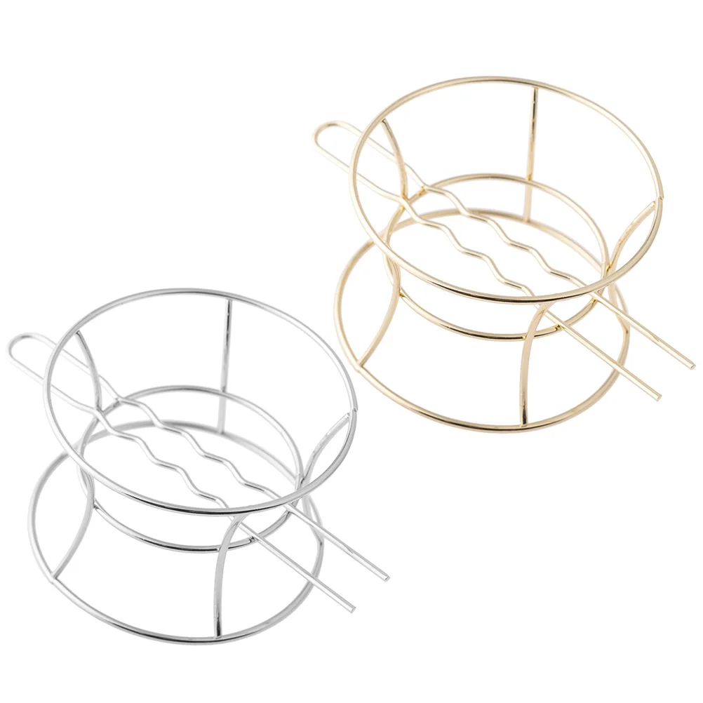 

2Pcs Gold Alloy Hairpin Sticks Hollow Circle Clips Vintage Women Accessories Hair Cuffs Bun Holders Suitable Daily Life Work
