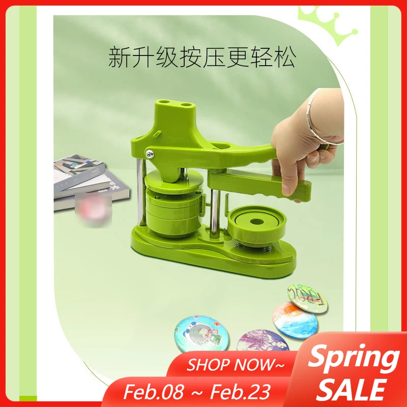 

58 мм машина для изготовления бейджей с 100 шт. детальми для пуговиц + резак для кругов третьего поколения, новый набор пресс-машин для значков «сделай сам»