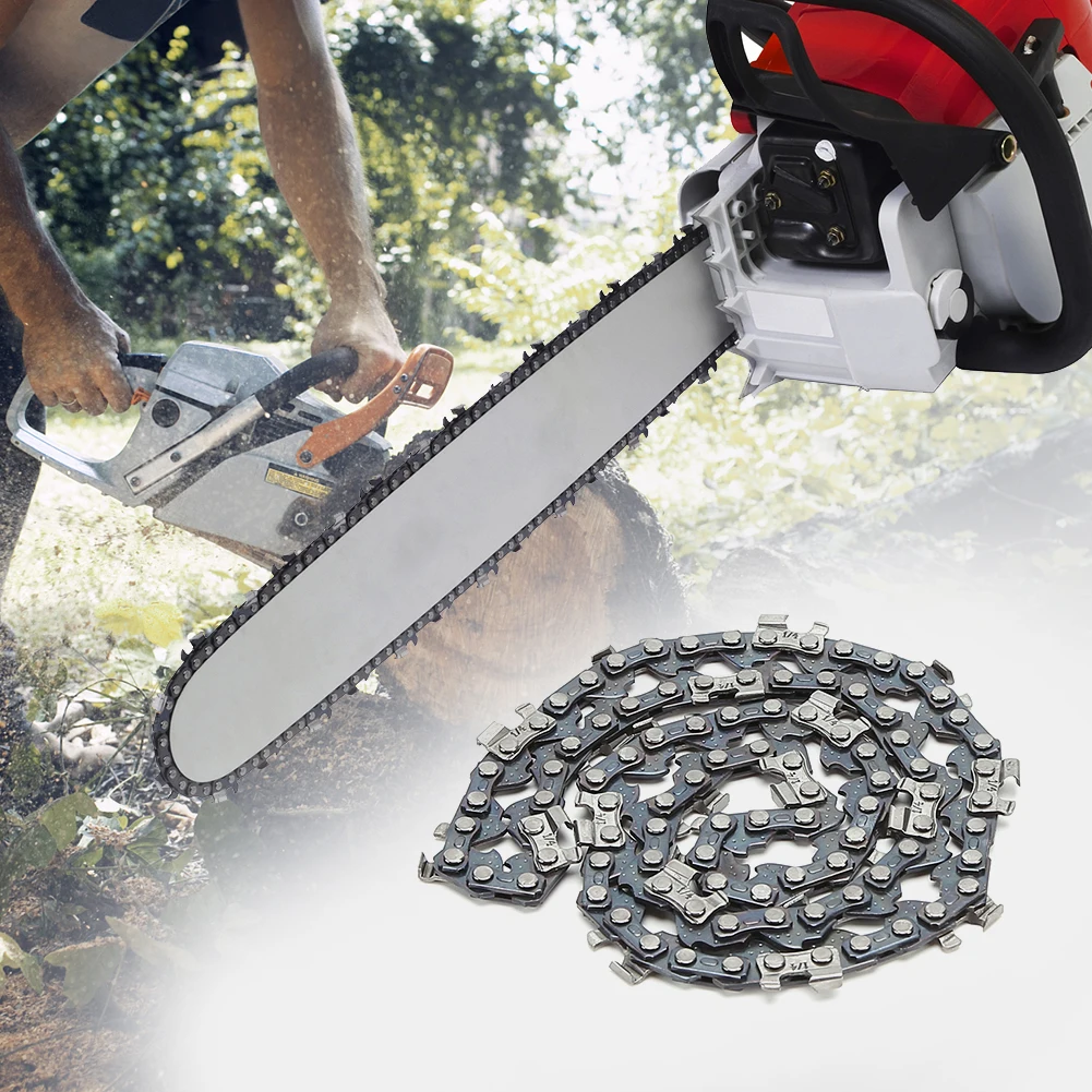 4/6/8/12 Inch Metal Chainsaw Chain 45 Drive Links 3/8inch Pitch Chainsaw Blades Electric Saw Accessory for Wood Branch Cutting