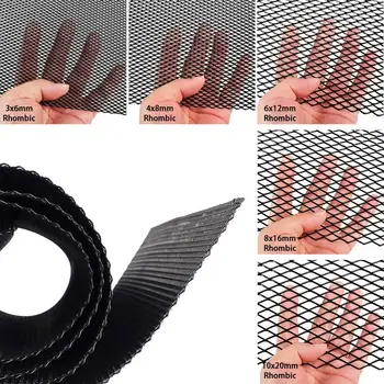 Deformable Middle Trim Mesh Car Mesh Front Bumper Grille 100*33cm Car General Aluminum Alloy Grille Automotive Protective Cover