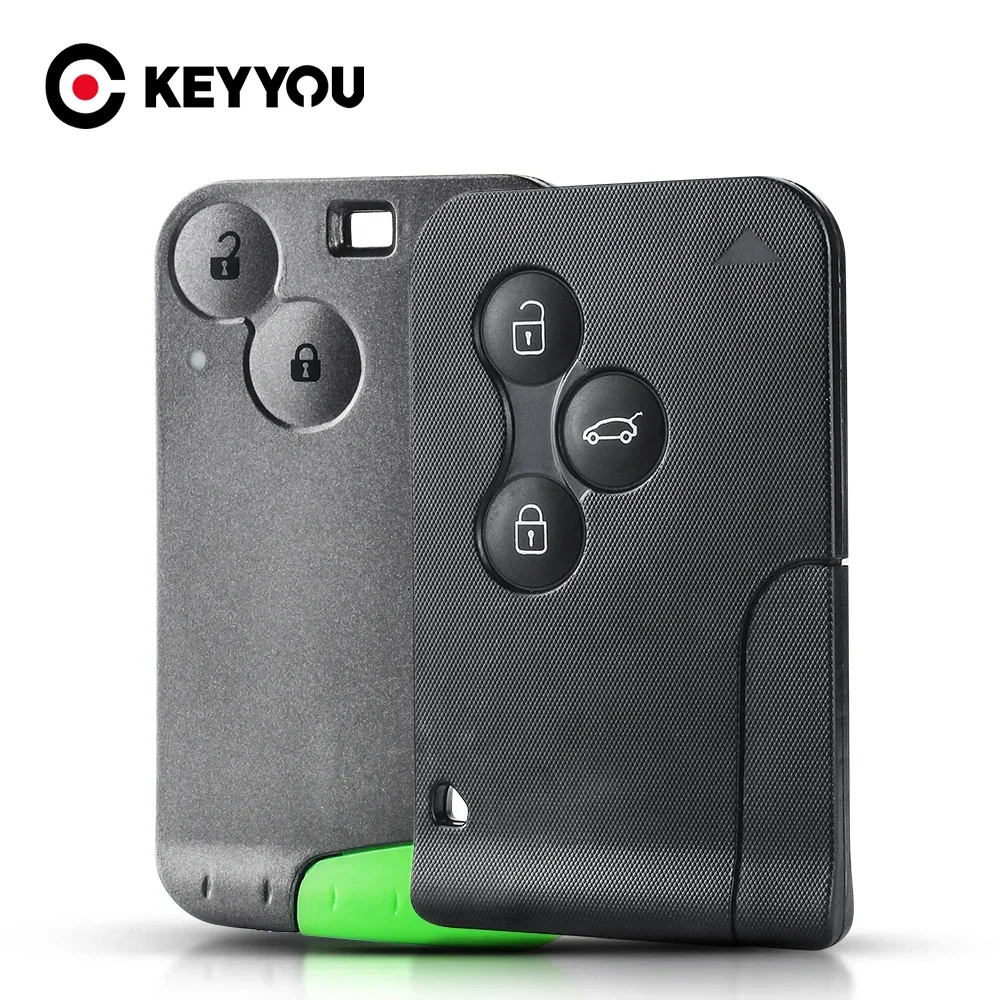 KEYYOU Card Smart Remote Key Shell Case Insert Blade For Renault Clio Logan Megane 2 3 Scenic Laguna Espace Vel-Satis