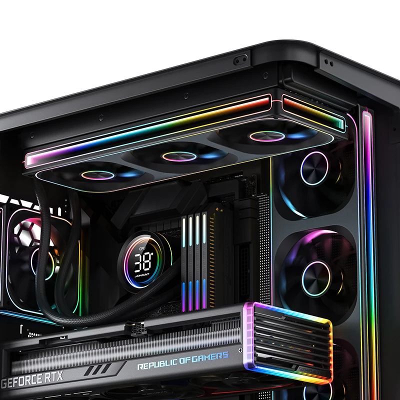 جونسبو ZA-120/240/360 مروحة تبريد ARGB 12 سم متصلة بنة مروحة PWM مروحة الهيكل الصامت