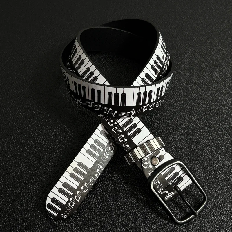 IUM New Graffiti Piano Key Note Belt Y2K Summer Trendy Punk Harajuku Street Style Belt Creative Fun American Hot Girl Belt