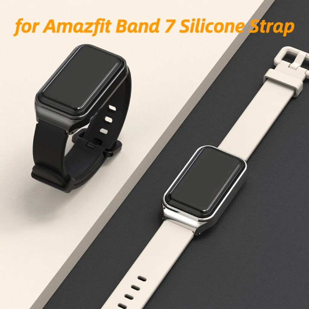 Correa para Amazfit Band 7 pulsera de silicona suave para Amazfit Band 7 repuesto impermeable para Amazfit 7