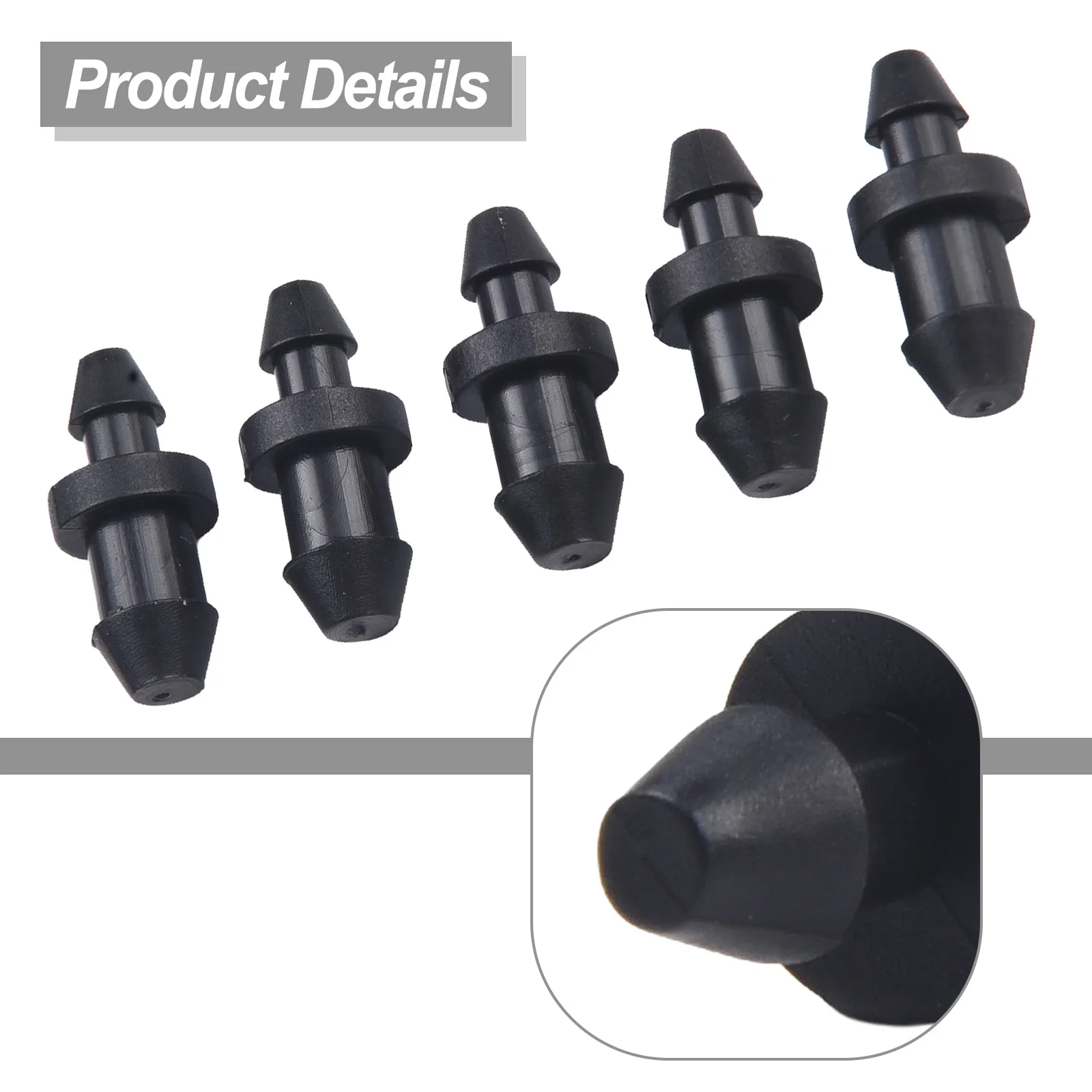 60 Pieces For Drip Irrigation Pipe End Accessories 1/4 Inch for Garden and Lawn Sprinkler Systems Secure Connection